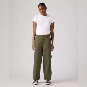 Levi’s ’94 Baggy Army Green Cotton‎ Twill Cargo Jogger Utility Pants Size 27